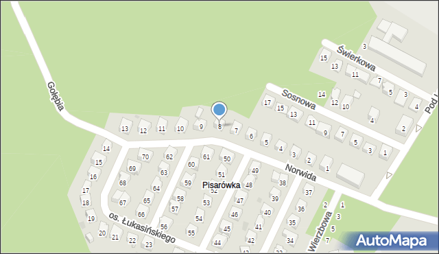 Wolbrom, Osiedle Łukasińskiego, 8, mapa Wolbrom