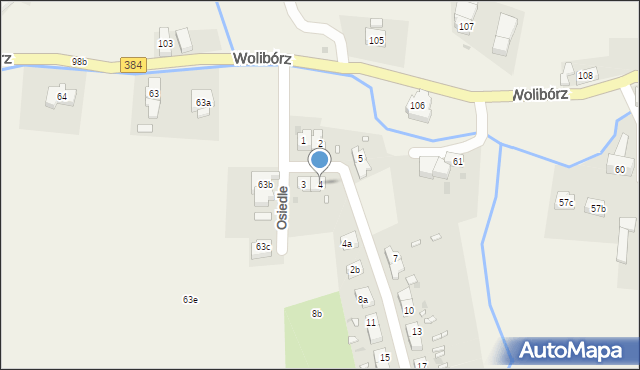 Wolibórz, Osiedle, 4, mapa Wolibórz