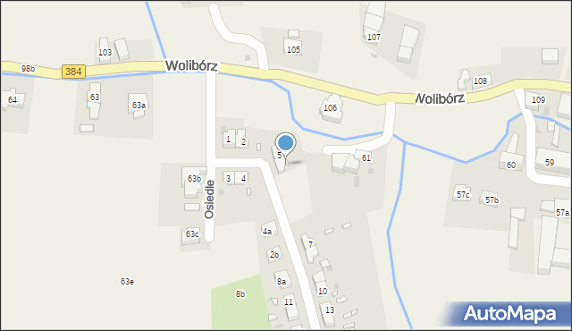 Wolibórz, Osiedle, 6, mapa Wolibórz