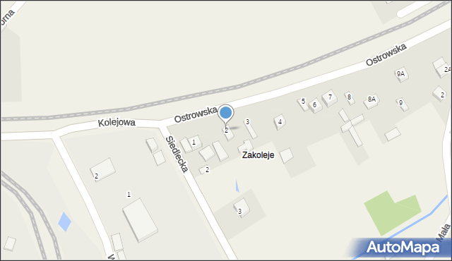 Wolica, Ostrowska, 2, mapa Wolica