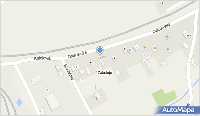 Wolica, Ostrowska, 3, mapa Wolica