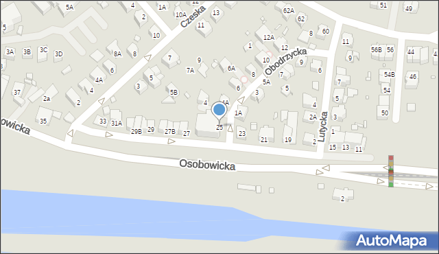 Wrocław, Osobowicka, 25, mapa Wrocławia
