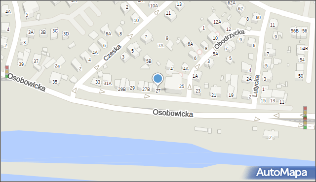 Wrocław, Osobowicka, 27, mapa Wrocławia