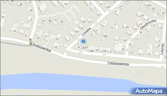 Wrocław, Osobowicka, 31A, mapa Wrocławia