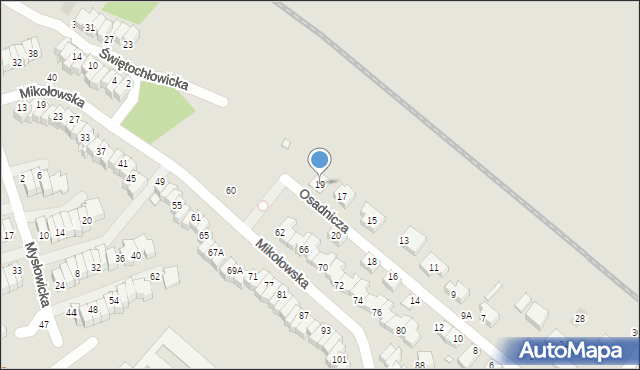 Wrocław, Osadnicza, 19, mapa Wrocławia