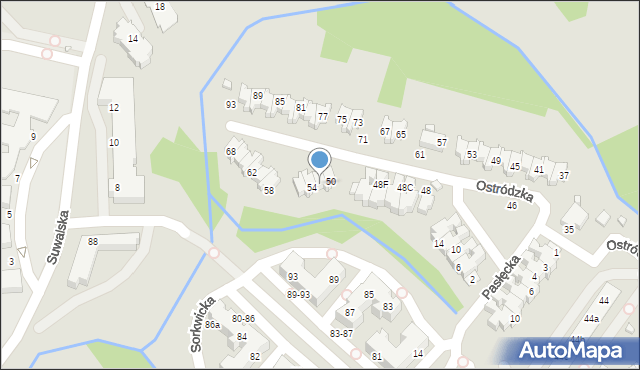 Wrocław, Ostródzka, 52, mapa Wrocławia