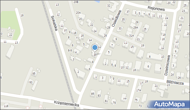 Wrocław, Osiedlowa, 10, mapa Wrocławia