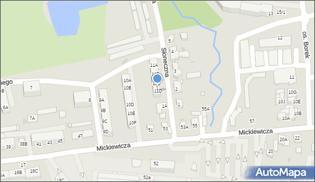 Wronki, Osiedle Słowackiego Juliusza, 11D, mapa Wronki
