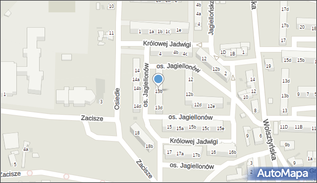 Wschowa, Osiedle Jagiellonów, 13b, mapa Wschowa