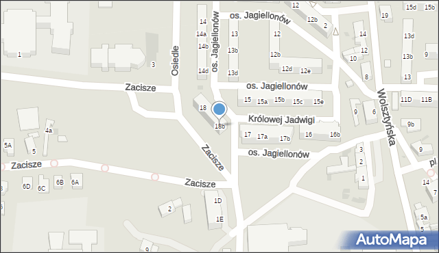 Wschowa, Osiedle Jagiellonów, 18b, mapa Wschowa