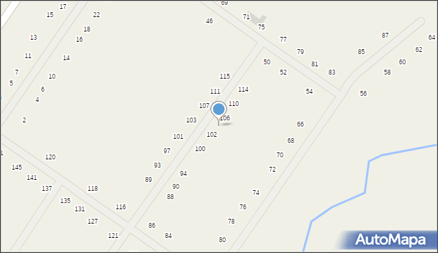 Wyciążkowo, Osiedle Leśne, 104, mapa Wyciążkowo