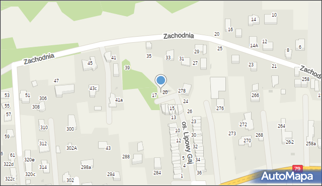 Zabierzów, Osiedle Lipowy Gaj, 19, mapa Zabierzów