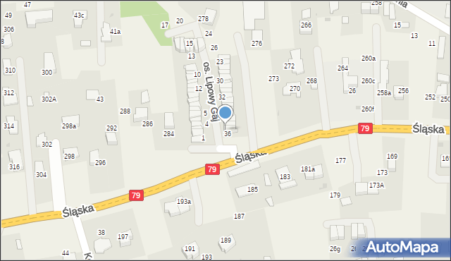 Zabierzów, Osiedle Lipowy Gaj, 38, mapa Zabierzów