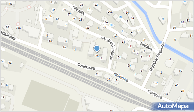 Zabierzów, Osiedle Sienkiewicza Henryka, 2a, mapa Zabierzów