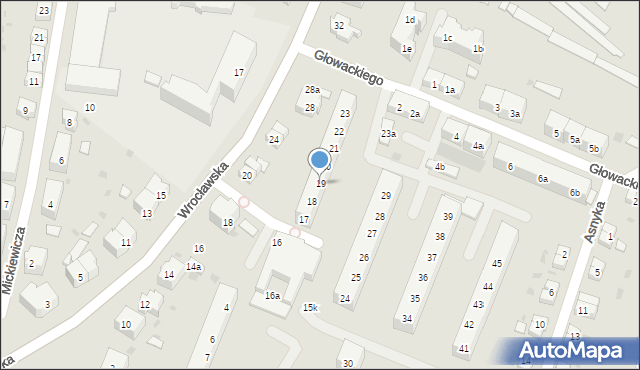 Ząbkowice Śląskie, Osiedle XX-lecia, 19, mapa Ząbkowice Śląskie