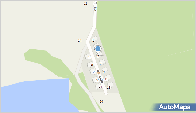 Zabór, Osiedle Lido, 5, mapa Zabór