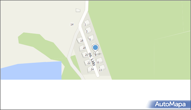 Zabór, Osiedle Lido, 9, mapa Zabór