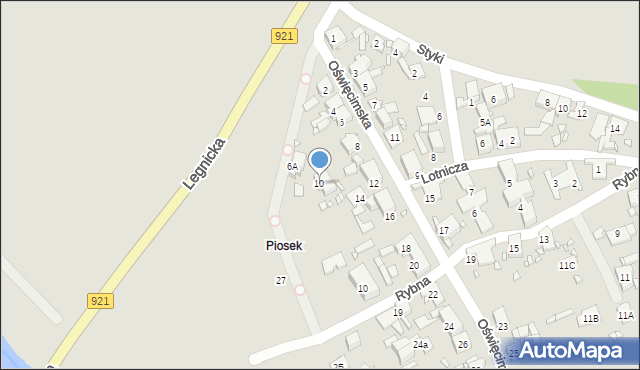 Zabrze, Oświęcimska, 10, mapa Zabrza