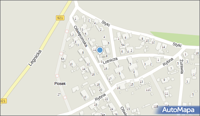 Zabrze, Oświęcimska, 13, mapa Zabrza