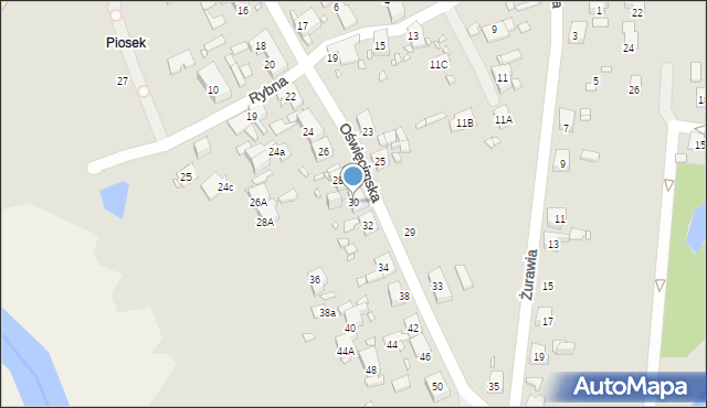 Zabrze, Oświęcimska, 30, mapa Zabrza