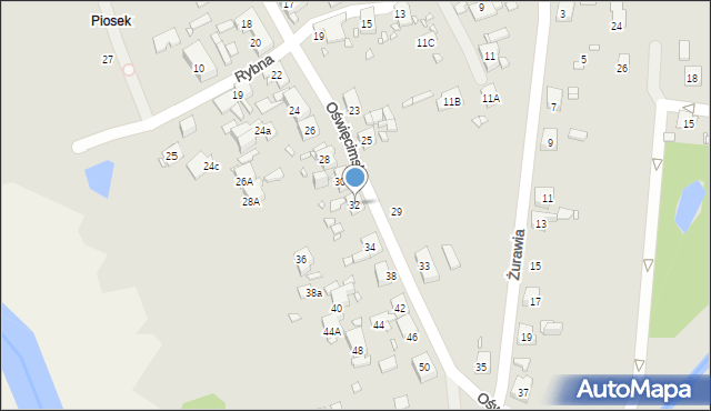 Zabrze, Oświęcimska, 32, mapa Zabrza