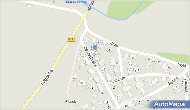 Zabrze, Oświęcimska, 5, mapa Zabrza