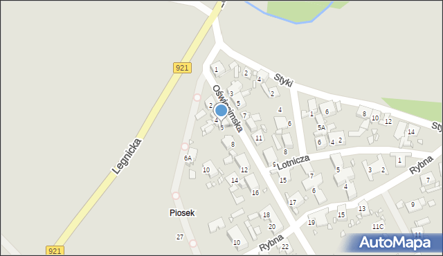 Zabrze, Oświęcimska, 6, mapa Zabrza