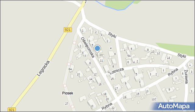 Zabrze, Oświęcimska, 9, mapa Zabrza