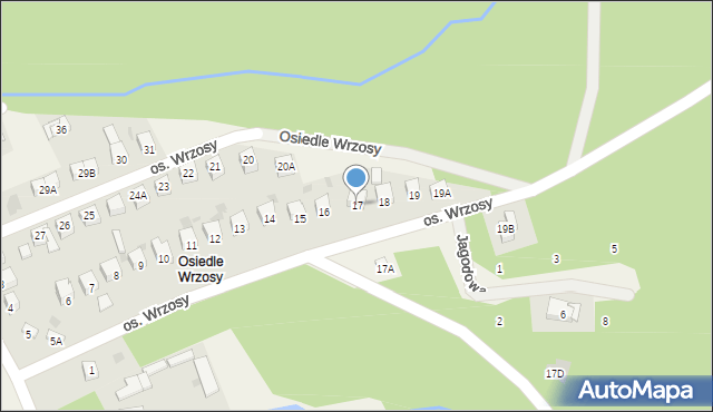 Zagnańsk, Osiedle Wrzosy, 17, mapa Zagnańsk