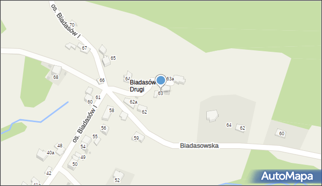 Zagórnik, Osiedle Biadasów I, 63, mapa Zagórnik