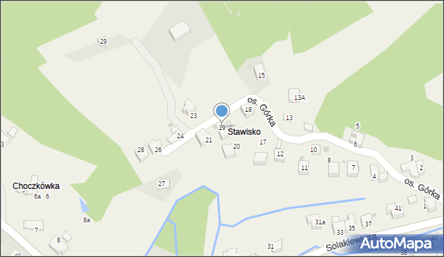 Zagórnik, Osiedle Górka, 19, mapa Zagórnik