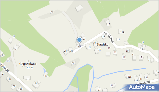 Zagórnik, Osiedle Górka, 24, mapa Zagórnik