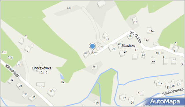 Zagórnik, Osiedle Górka, 26, mapa Zagórnik