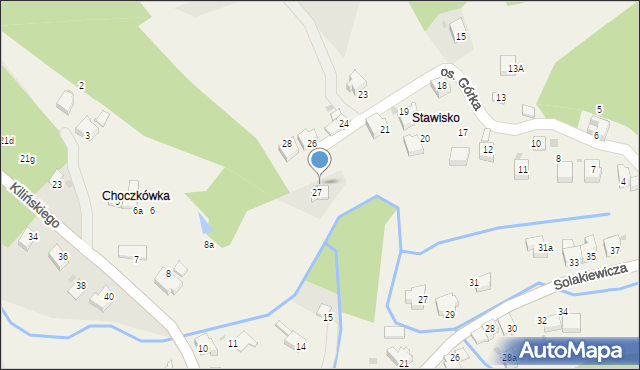 Zagórnik, Osiedle Górka, 27a, mapa Zagórnik