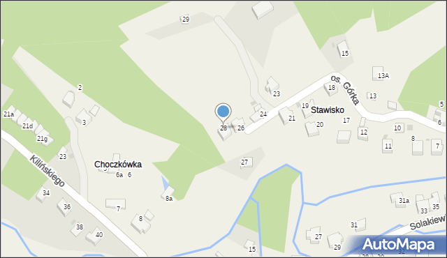 Zagórnik, Osiedle Górka, 28, mapa Zagórnik