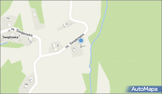 Zagórnik, Osiedle Świątkówka, 29, mapa Zagórnik