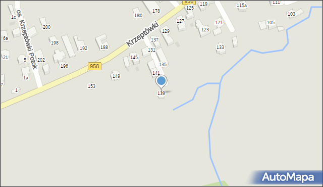 Zakopane, Osiedle Krzeptówki, 139, mapa Zakopanego