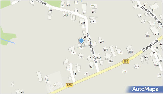 Zakopane, Osiedle Krzeptówki Potok, 21, mapa Zakopanego