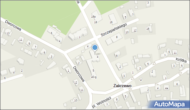 Zakrzewo, Osmańczyka Edmunda Jana, 7, mapa Zakrzewo