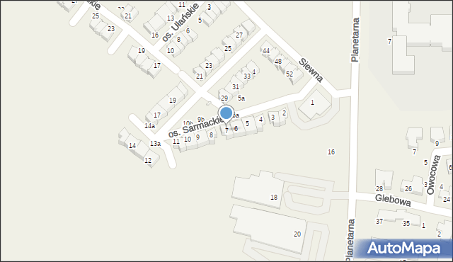 Zalasewo, Osiedle Sarmackie, 7, mapa Zalasewo