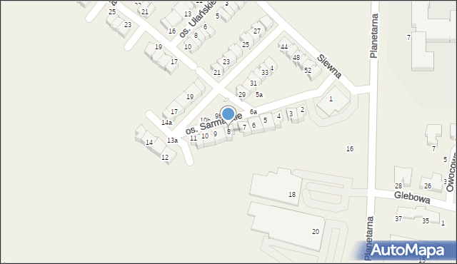 Zalasewo, Osiedle Sarmackie, 8, mapa Zalasewo