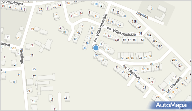 Zalasewo, Osiedle Wielkopolskie, 10, mapa Zalasewo