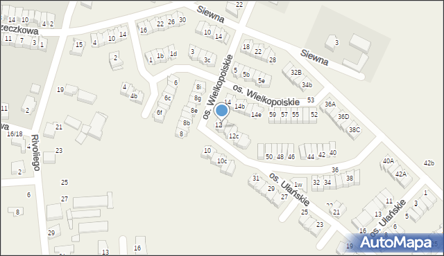 Zalasewo, Osiedle Wielkopolskie, 12a, mapa Zalasewo