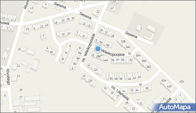 Zalasewo, Osiedle Wielkopolskie, 14b, mapa Zalasewo