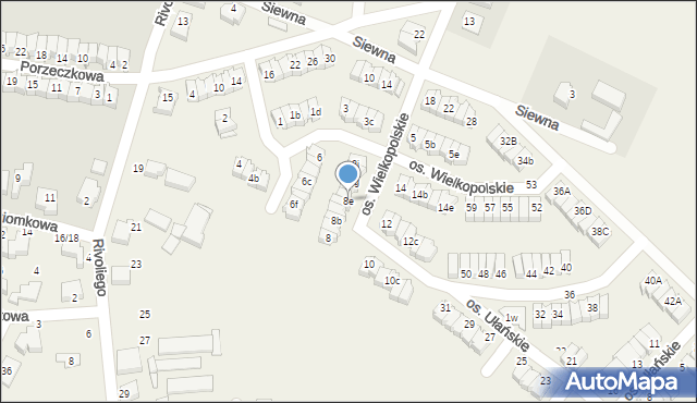 Zalasewo, Osiedle Wielkopolskie, 8e, mapa Zalasewo