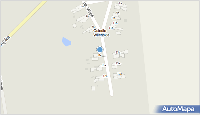 Zalewo, Osiedle Wileńskie, 8b, mapa Zalewo