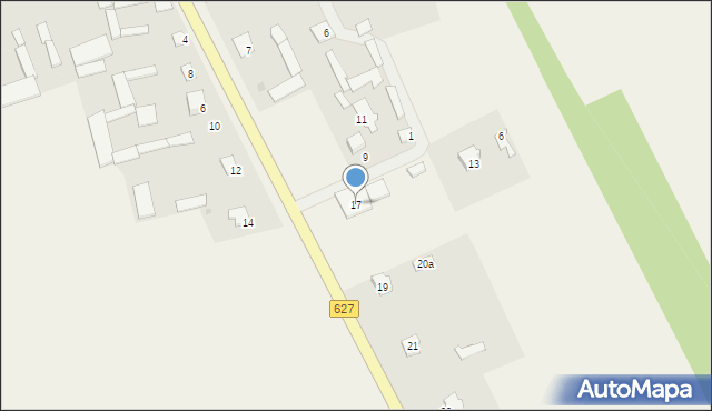 Zamość, Ostrowska, 17, mapa Zamościa