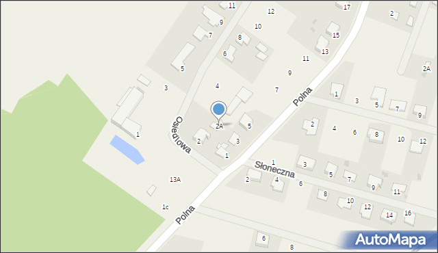 Zamość, Osiedlowa, 2A, mapa Zamościa