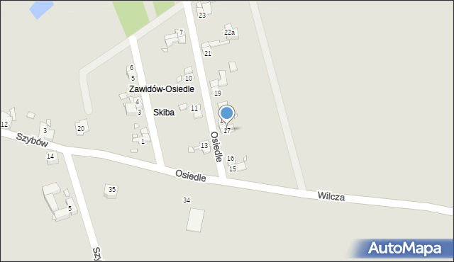 Zawidów, Osiedle, 17, mapa Zawidów