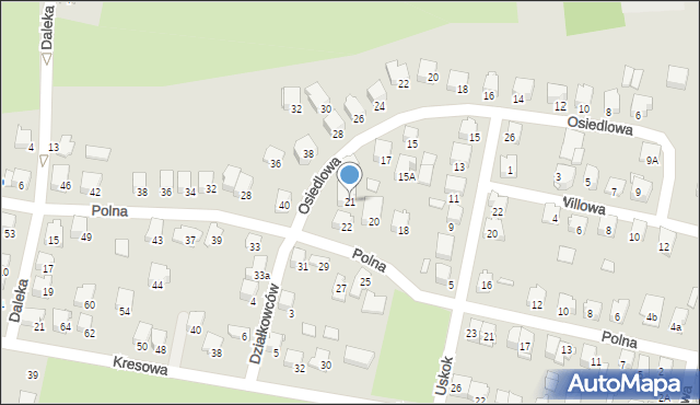 Zawiercie, Osiedlowa, 21, mapa Zawiercie